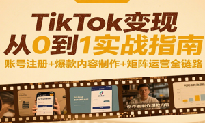TikTokִ01ʵսָϣ˺ע++Ӫȫ·